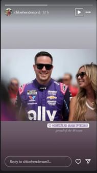 Chloe Henderson's Instagram story - Source: @chloehenderson3 on IG